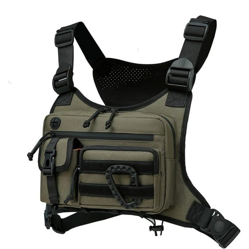Bolso de pecho deportivo multifuncional transfronterizo al aire libre para hombres, bolso de pecho de moda para hombres, bolso de pecho táctico de Amazon