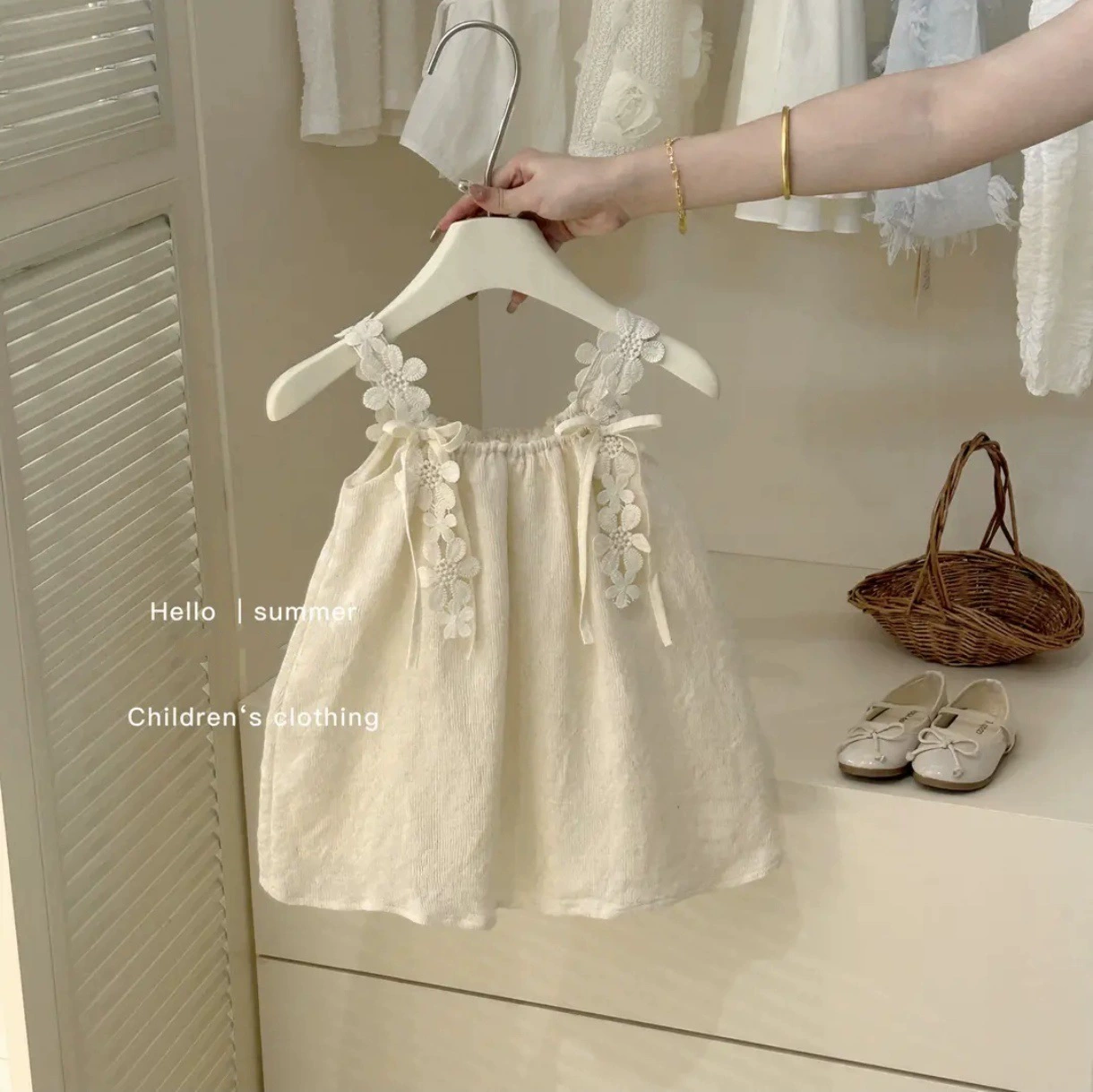 Lace summer slip dress, girl's skirt