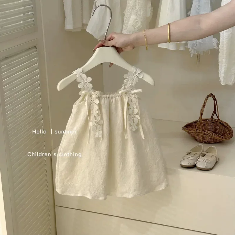 Lace summer slip dress, girl's skirt