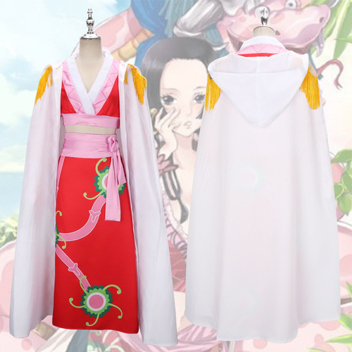 Pirate King cosplay Hancock Snake Empress Red Cheongsam Suit Performance Costume Anime Costume