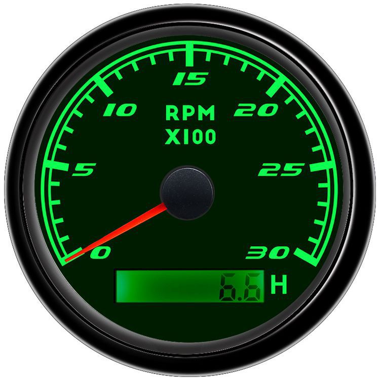 Motuoche High-Precision Tachometer Generator W-End Engine Speed Meter (tachometer) - 0-3000-rpm-black-dial