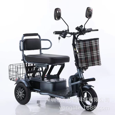10 Electric Four-Wheeled Mobility Scooters Qatlanan elektrik velosipedlər - 48v12ah-tricycle