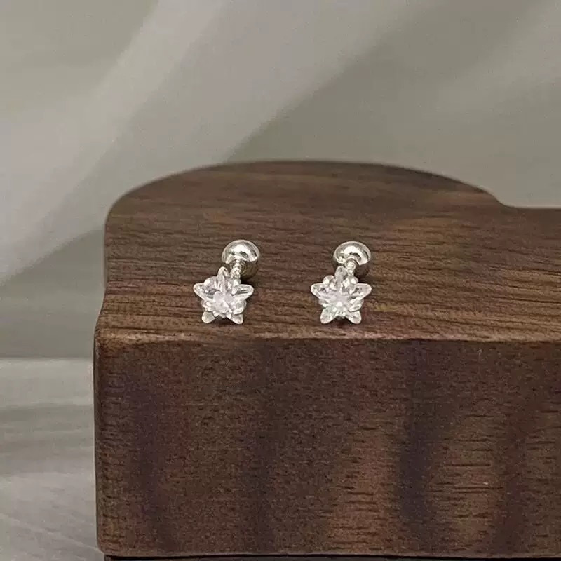 5mm 스타 너트 귀걸이