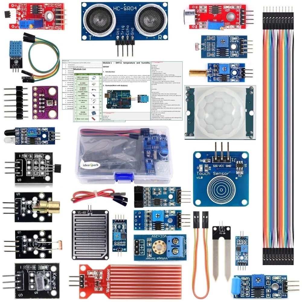 22-in-1 Sensor Module Kit for Robotics Sensors, 22-in-1 Learning Starter Kit
