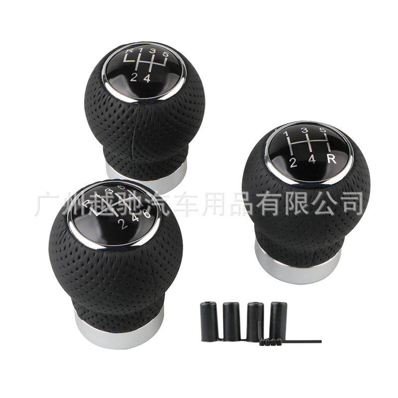 Modificación del coche con cabeza de cambio de marchas cuero colgando cabeza de cambio palanca de cambio Manual 5 engranaje mano onda redonda cabeza de cambio