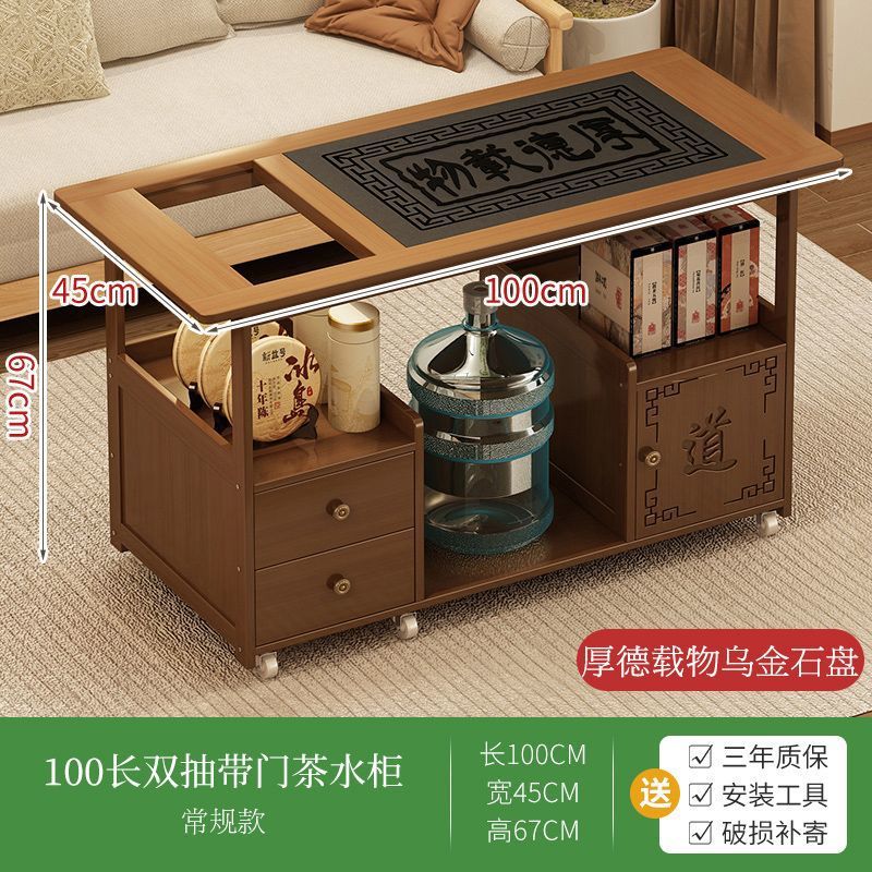 Mesa de té móvil pequeña mesa de té doméstica hervidor de agua integral gabinete de té coche de té mesa de té sofá set de té