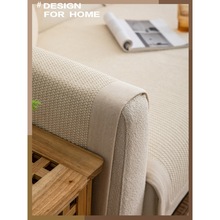 棉麻同色系四季通用防滑现代厚实居家简约沙发垫布艺坐垫