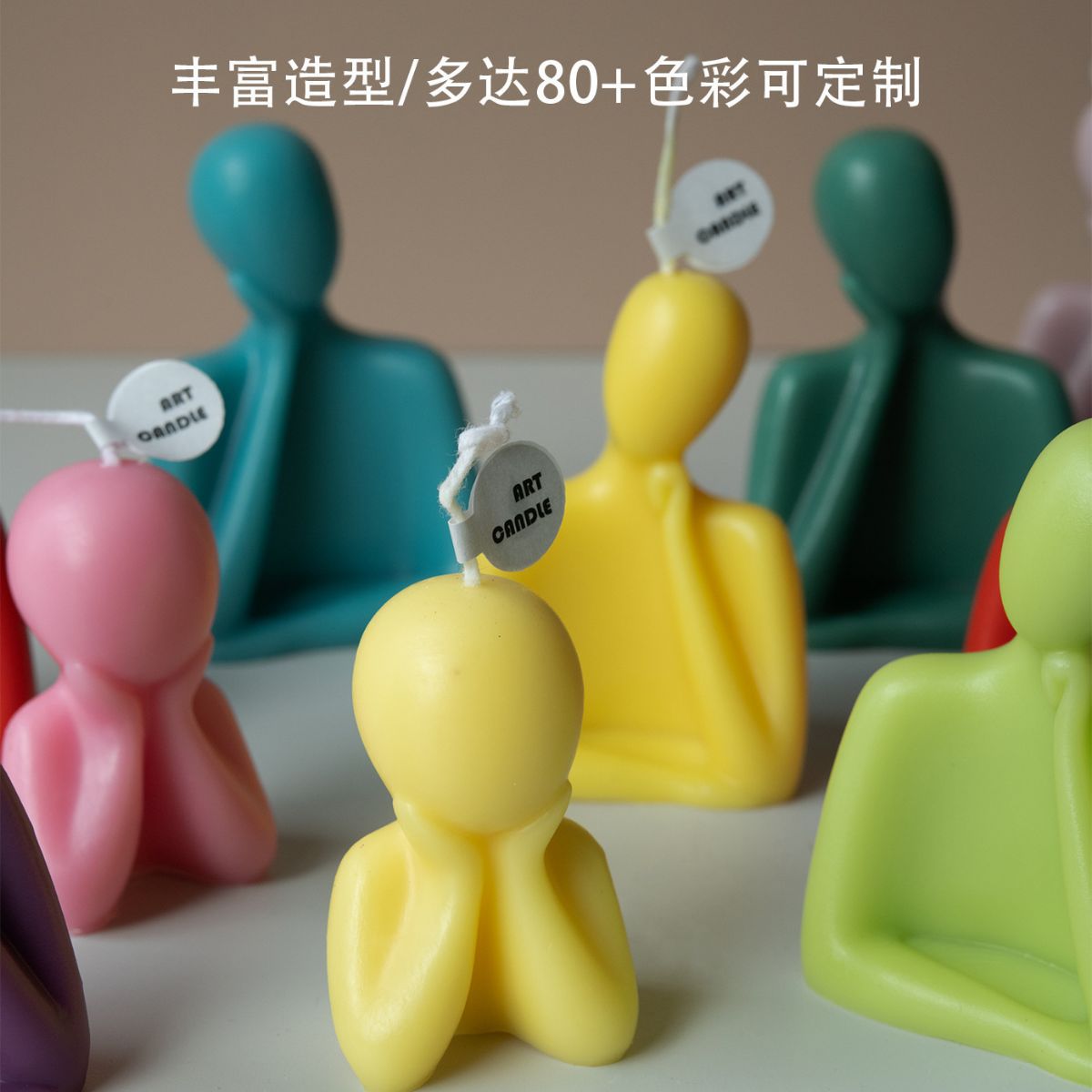 Popular hecho a mano retrato decoración vela mano regalo de boda al por mayor regalo creativo banquete decoración creativa