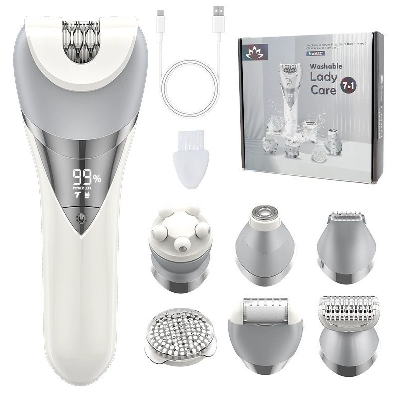 Instrumento de afeitado y recorte de cabello para mujer seis en uno, afeitadora para partes privadas, rectificadora de pies eléctrica, cortadora de nariz al por mayor