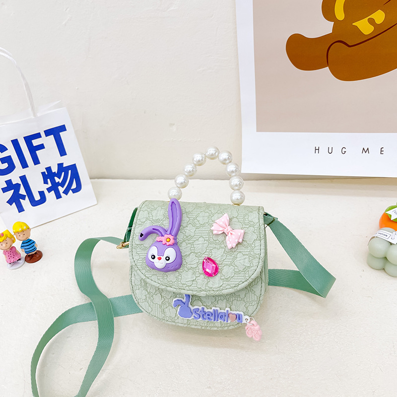 Bolso de los niños al por mayor bolsa de mensajero de las niñas bolso de perlas de moda de dibujos animados accesorios bolsa estrella Delu mochila