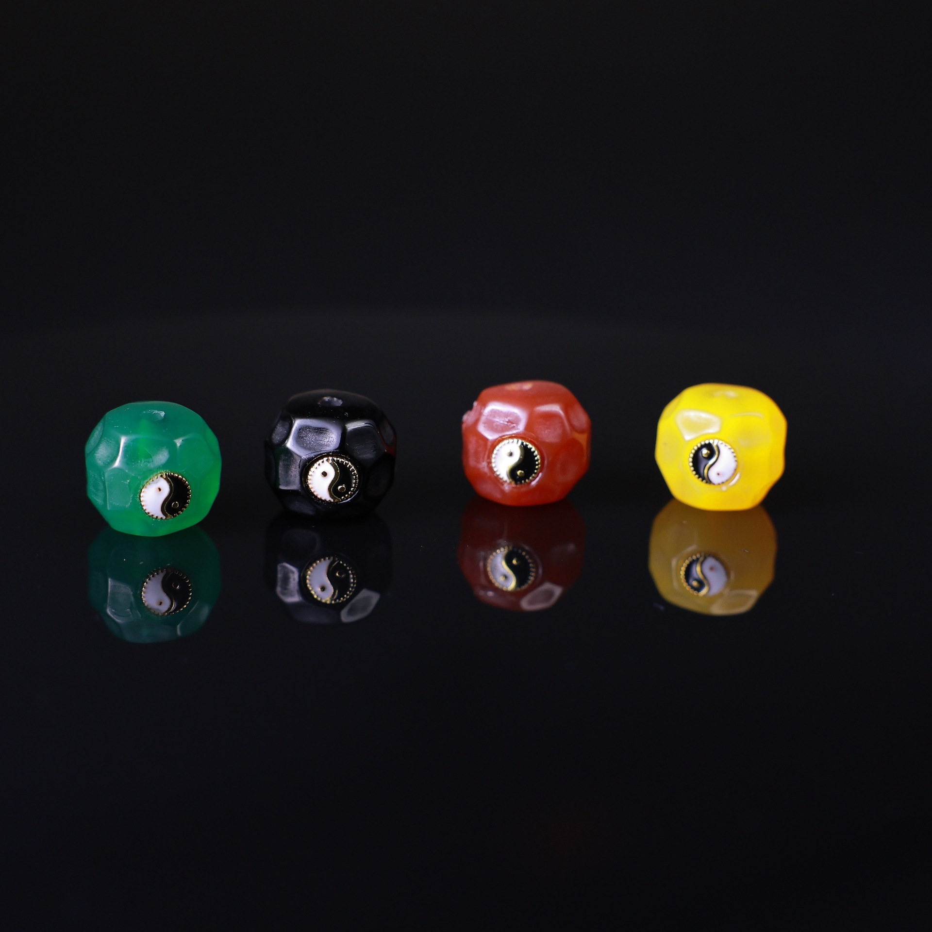 Agate Inlaid Spacer Beads, Decorative Beads, DIY Bracelet Accessories, Loose Beads, Wholesale and Dropshipping