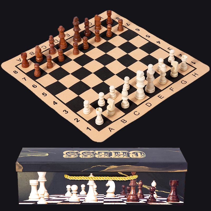 Los niños de la educación temprana de madera principiante adulto dos en uno de Ajedrez de educación temprana ocio juego de escritorio juguetes educativos