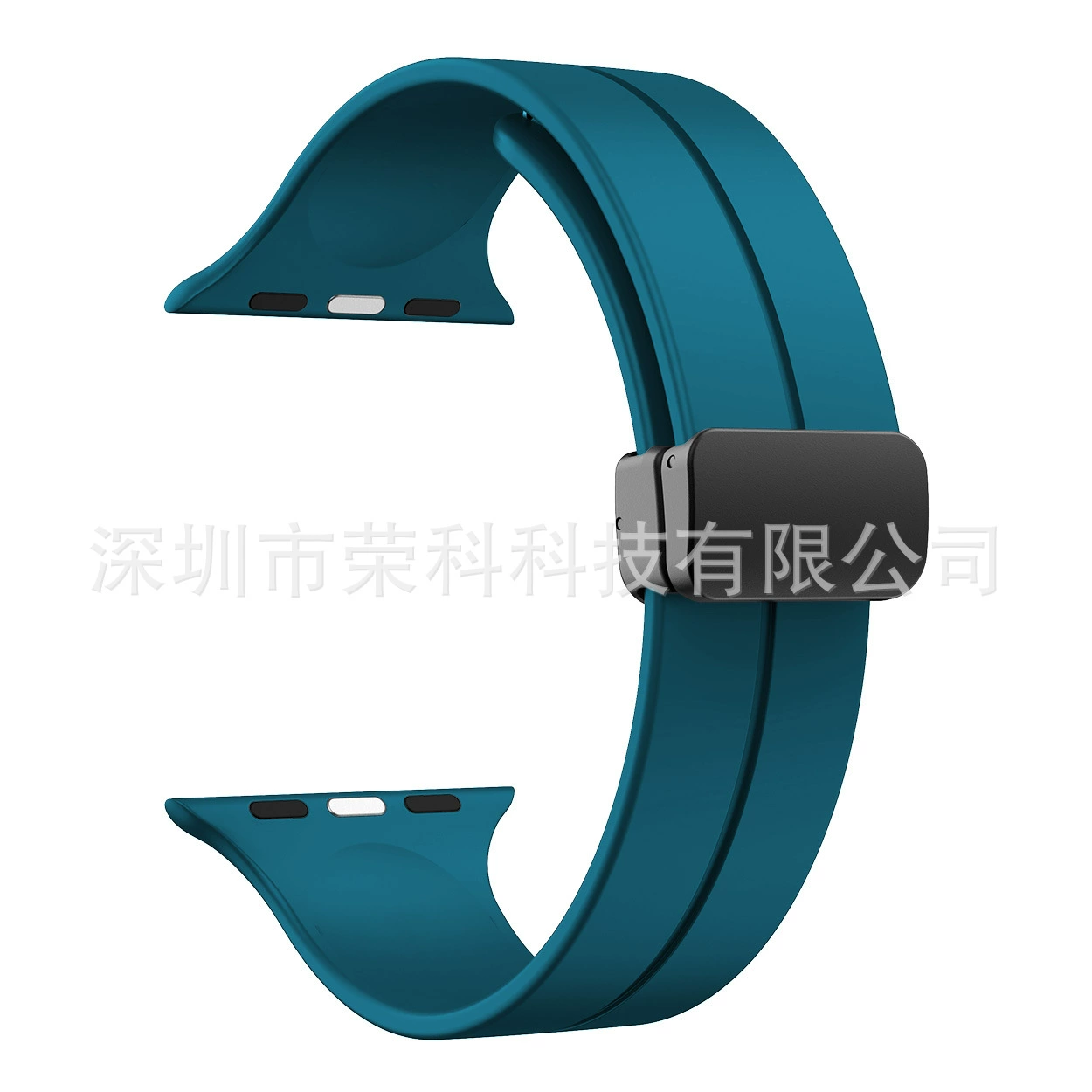 Suitable for Apple Watch Folding Silicon Rape Band IWATCH1-8 Generation Folding Magnetic Stroke Stroke Stroke Silicone Silicone