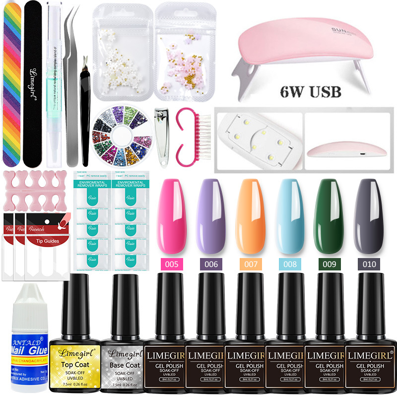 Exposición transfronteriza Juego de pegamento de esmalte de uñas Juego de herramientas de uñas Juego de herramientas de joyería de pétalos 3D ya disponible