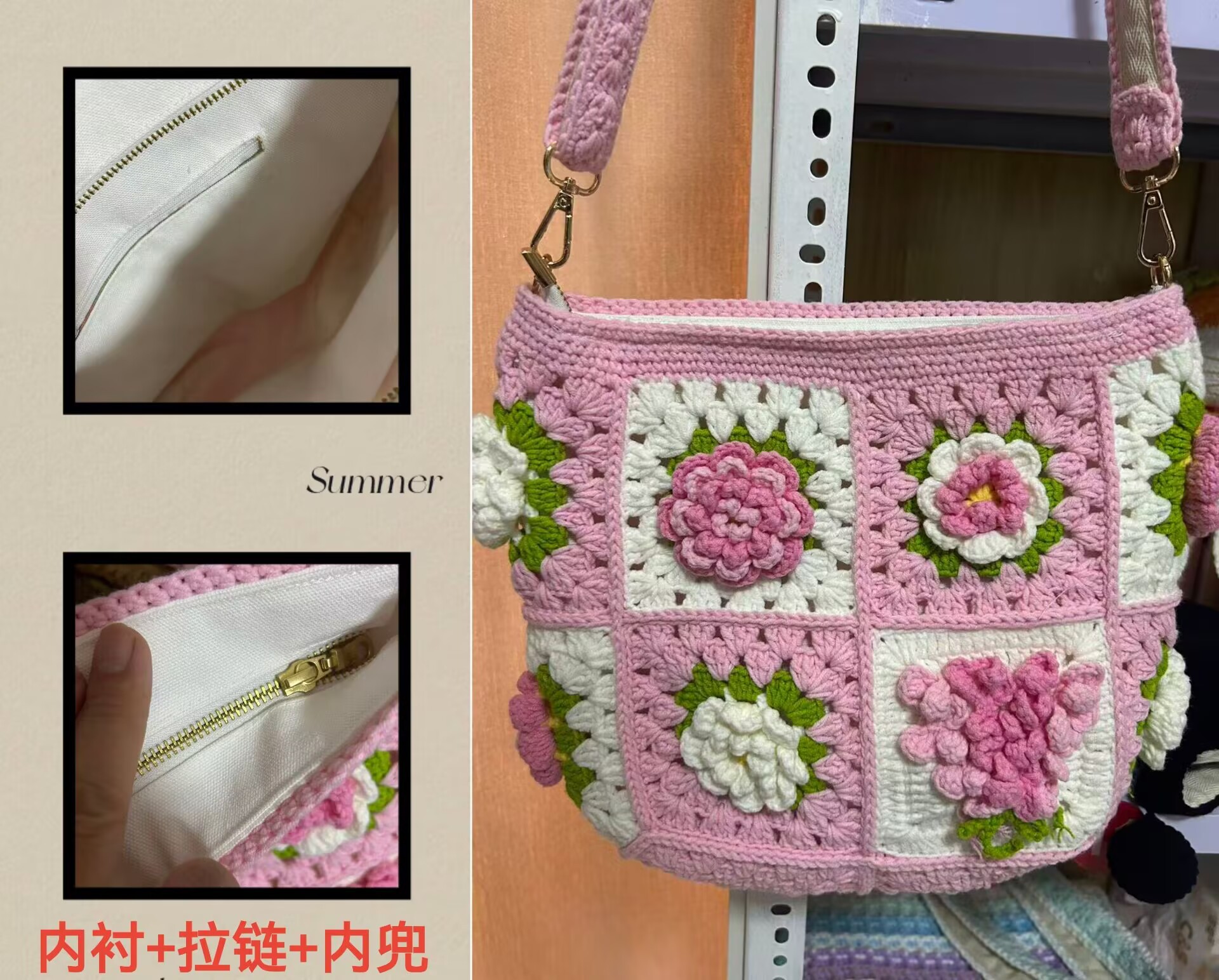 Estilo elegante y digno, ropa de gancho, bolsos de fresa, bolsos de teléfono móvil para la familia y las vacaciones. image 66