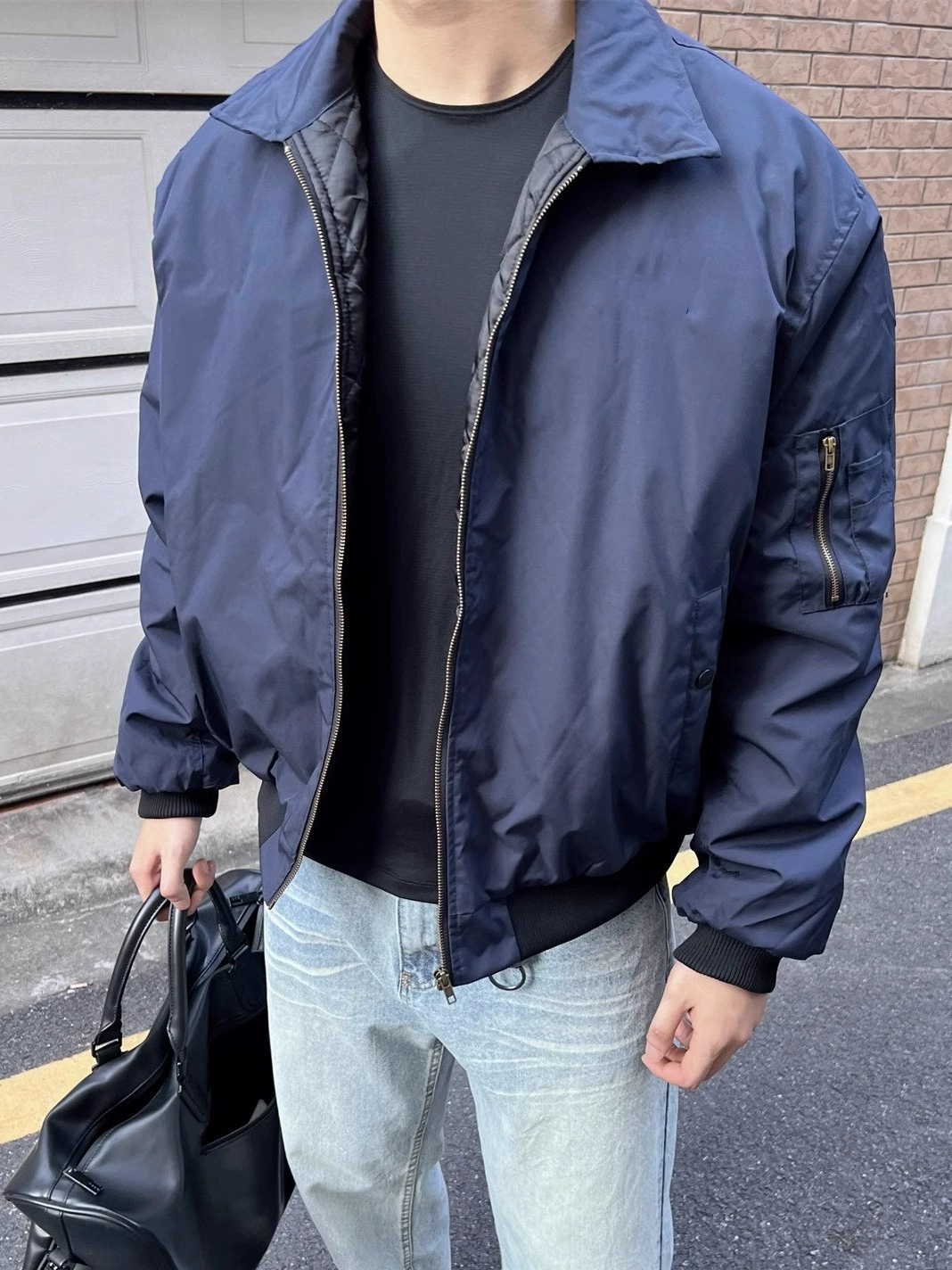 Куртка мужская (Carhartt) стиль MA-1 пилот, тонкий хлопок, осень–зима, чистый крой