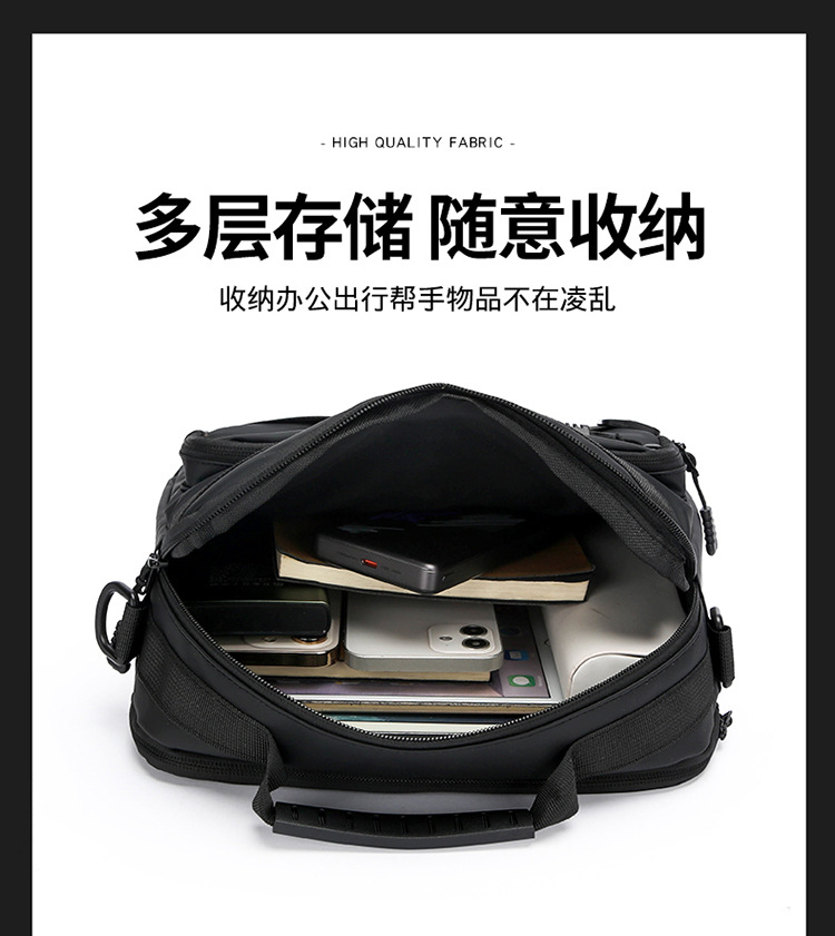 New horizontal multi-functional nylon bag for men, sporty and casual small bag, single-shoulder crossbody handbag, men's cross-border bag undefined