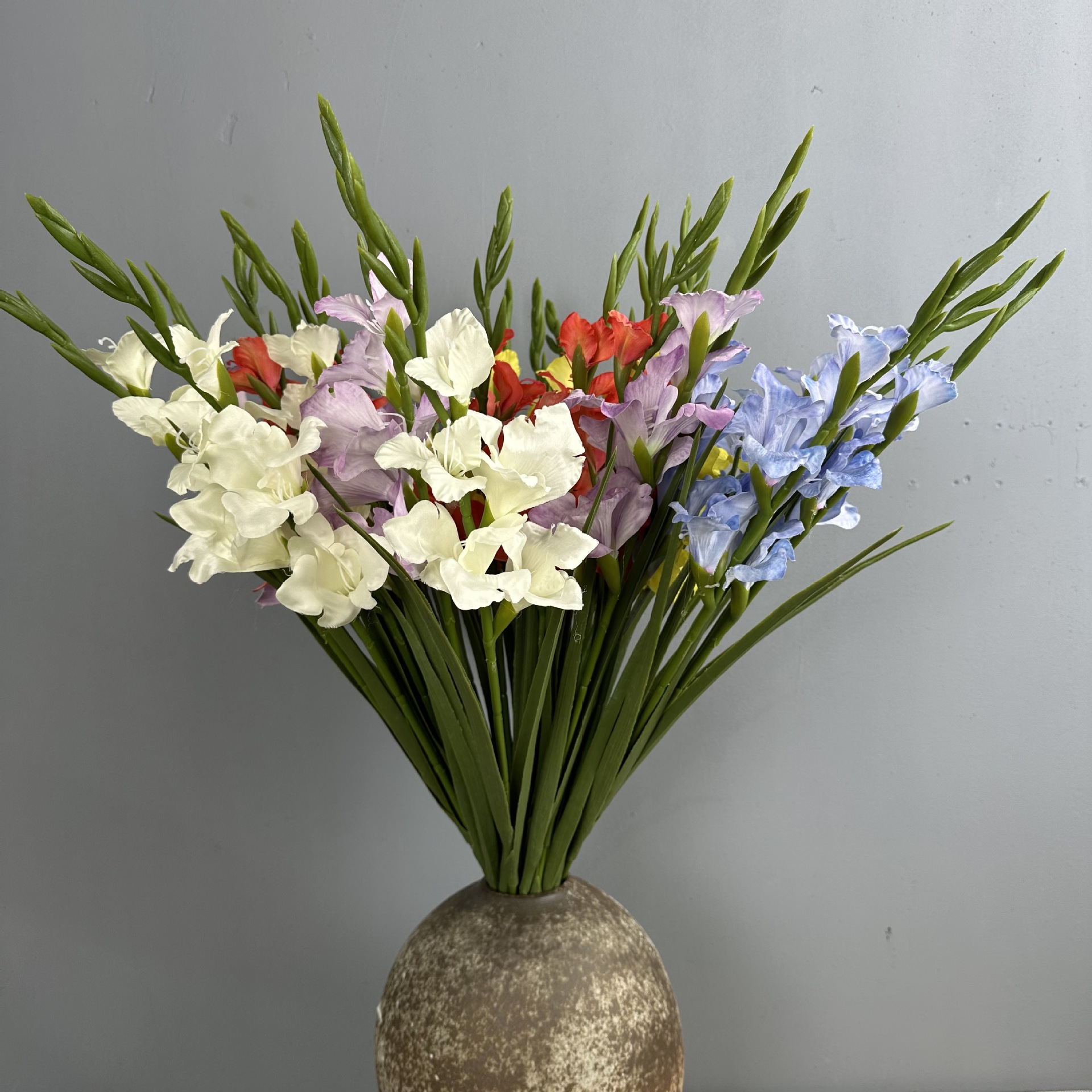 仿真剑兰客厅欧式摆件软装假花陈设绢花婚庆摄影道具假花唐菖蒲-阿里巴巴