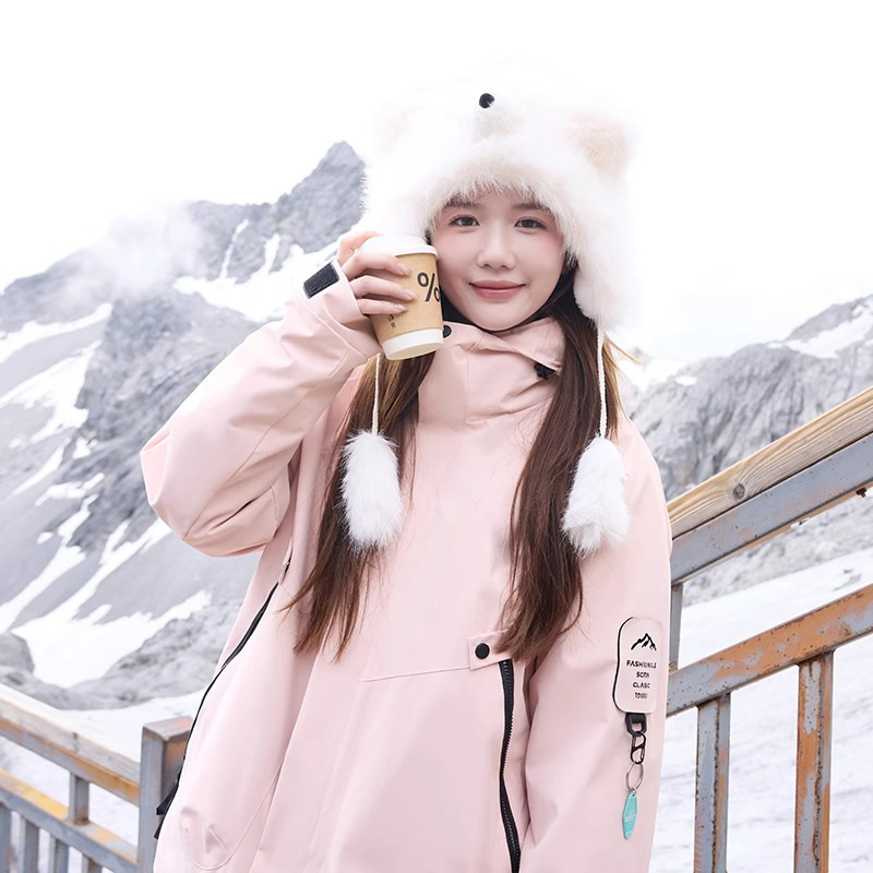 啄木鸟红色冲锋衣女款三合一春秋季新款登山防风防水潮牌外套|undefined