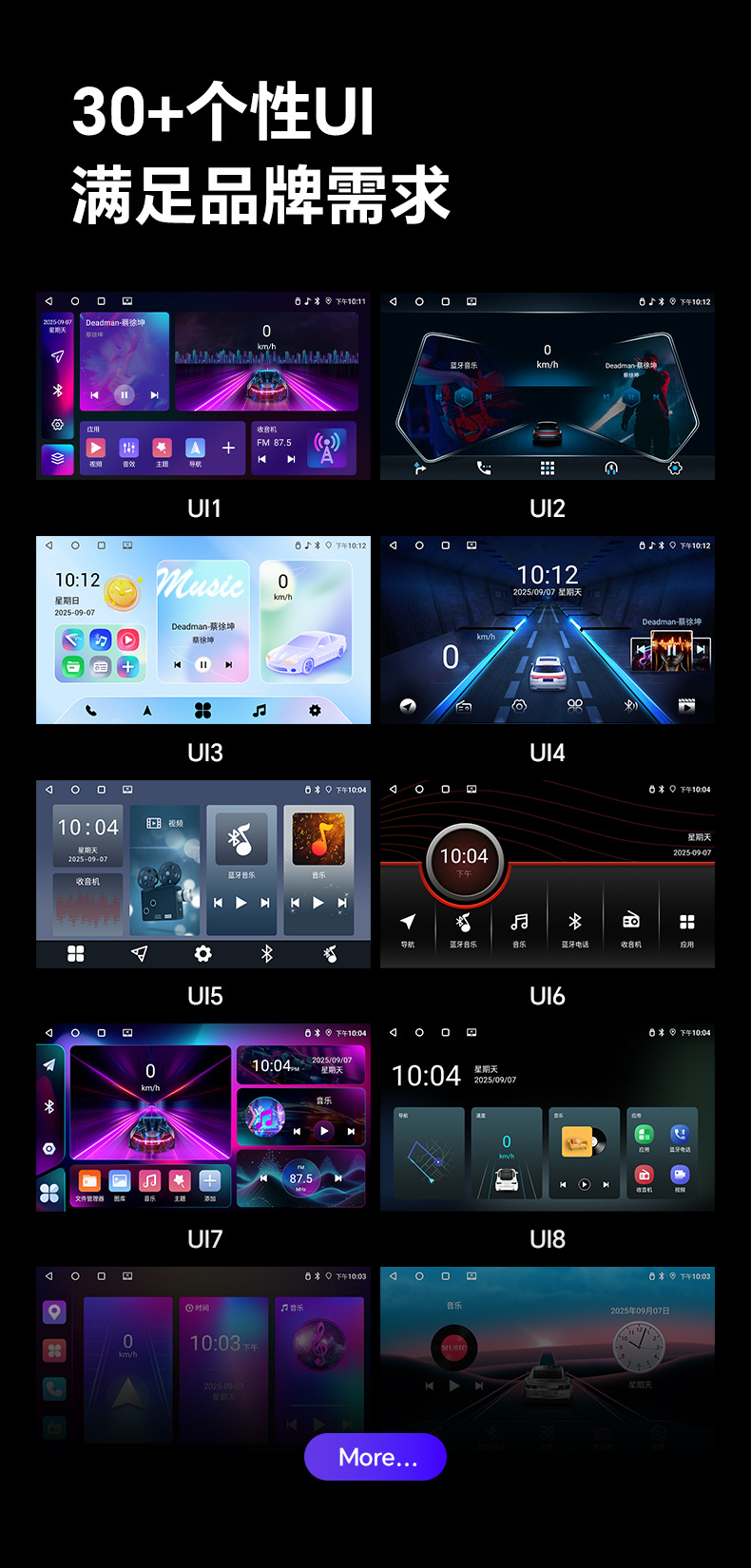 Smart Car Navigation System 9/ 10inch Single/Dual Spindle 360-Degree Rotating Head Unit Wireless Carplay Car Dvd
