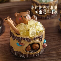 香薰晶石套盒小众氛围感可爱小熊要抱抱卧室内持久扩香石香氛摆件