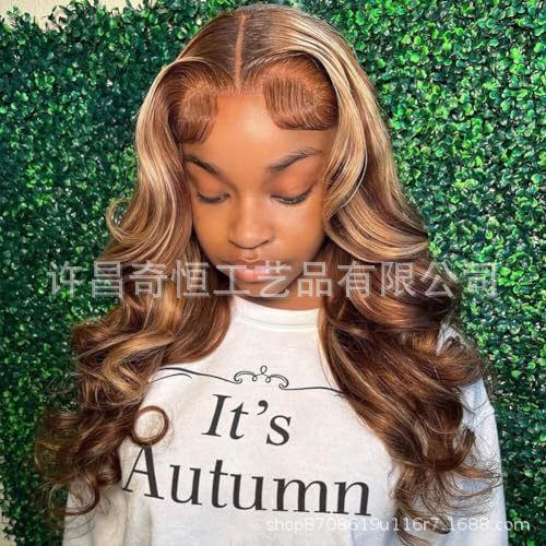 Real Human Hair Lace Net Wig, 13X4 Large Wave Real Hair Full Wig, Popular in European and American Wig Factories