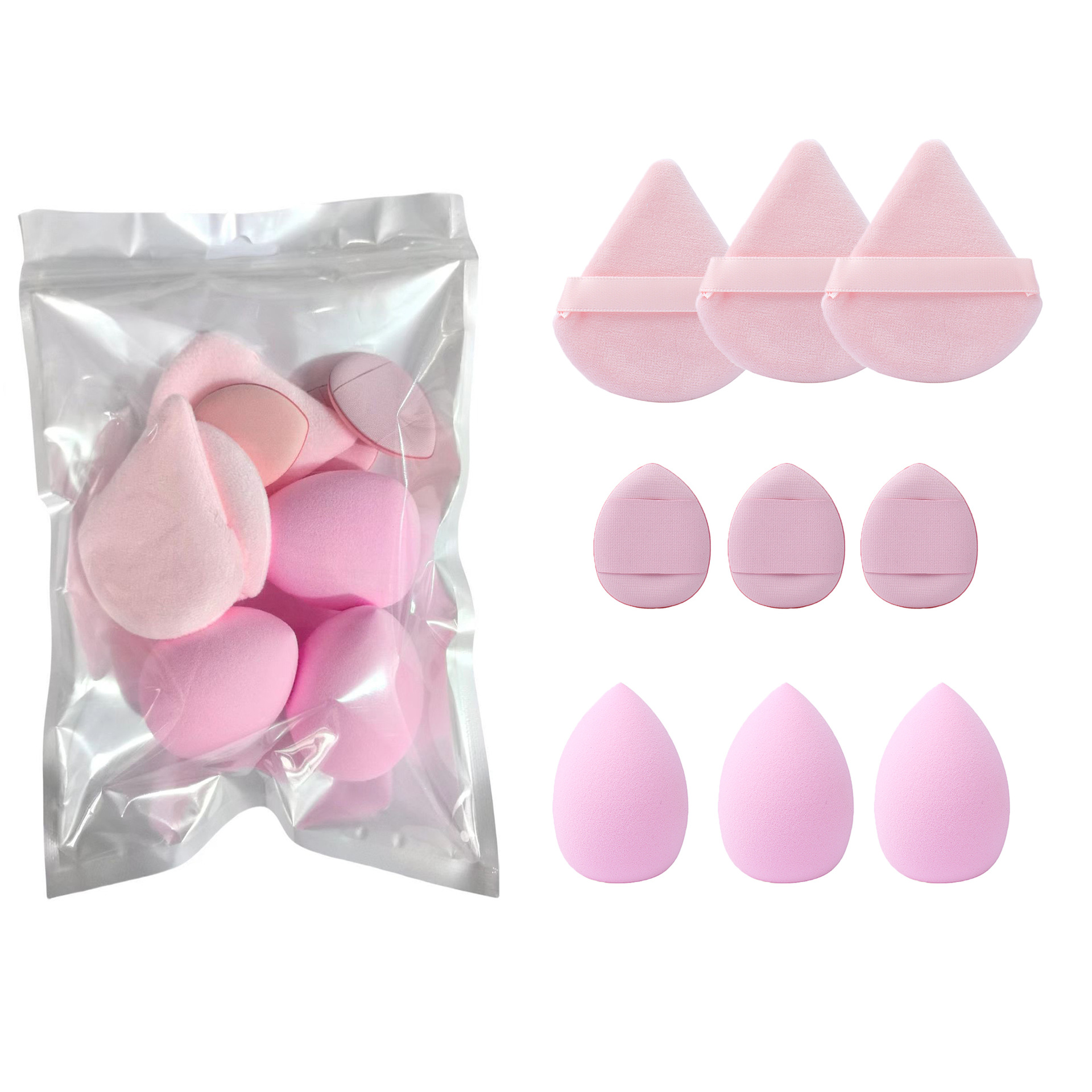 Set de esponjas de belleza transfronterizas, esponja de maquillaje flotante sin látex, esponja tipo cojín, no absorbe polvo, de doble uso para aplicación en seco y húmedo. image 18