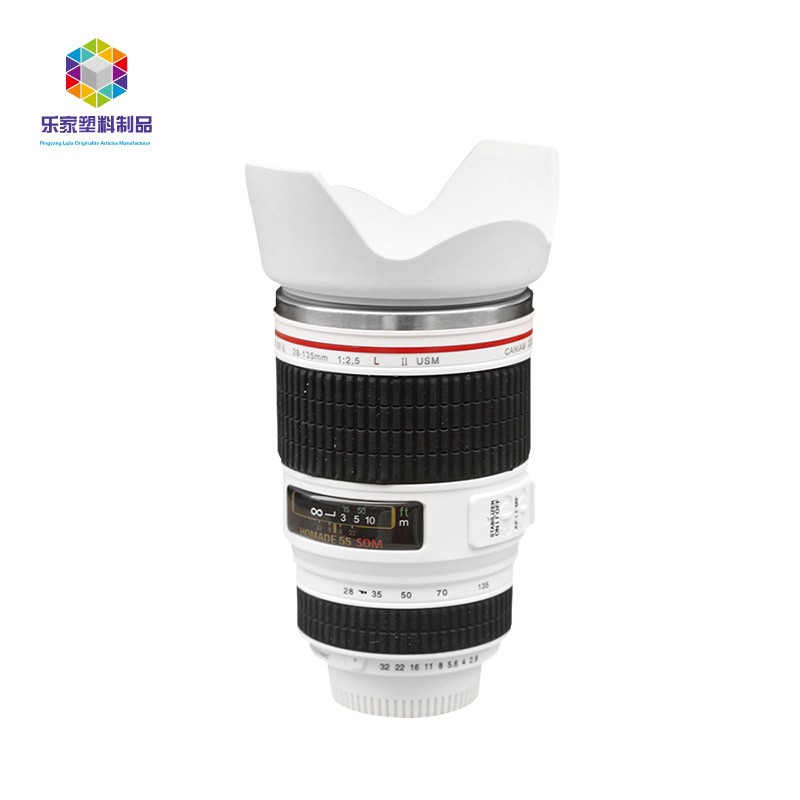 Stainless steel cup with lid double-layer Cup wholesale 304 stainless steel lens Cup coffee cup gift trendy personality