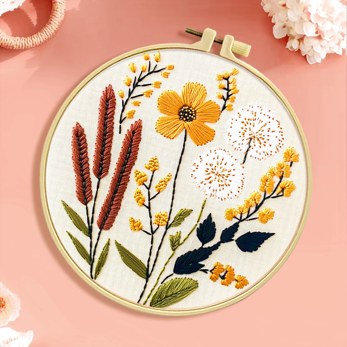 Mona Lisa bordado real flores y plantas colección nueva simulación de estilo chino bordado decoración bordado a mano