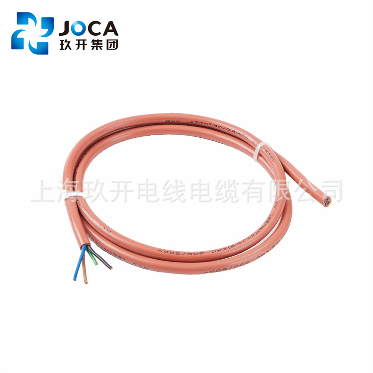 上海玖开H05vv-f纯铜足平方 2芯0.75mm 护套电源线ROHS镀锡铜线