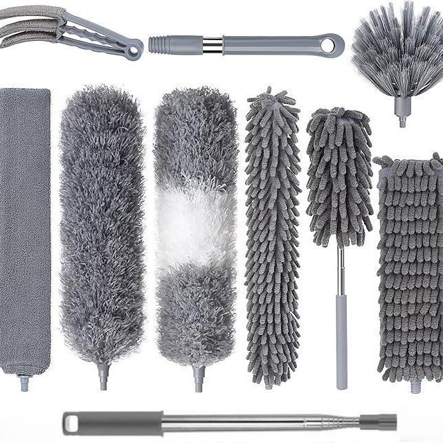 Combinación de alta altitud de fibra de limpieza de cenizas polvo pulverizador de pelo de pollo, pulverizador electrostático flexible, pulverizador de polvo de Schneil, cepillo de polvo de separación image 9