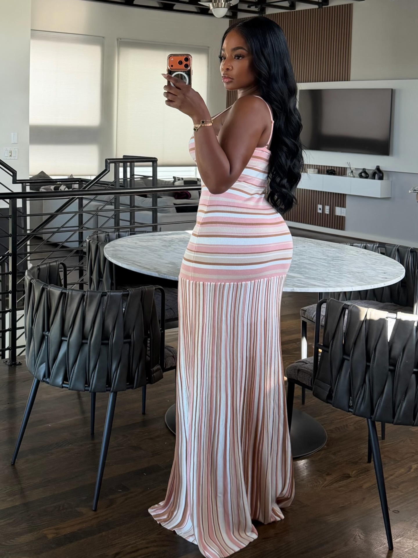 Summer New Style Striped Camisole Dress Fresh American Clothing For Women In Stock_ecoleips.com