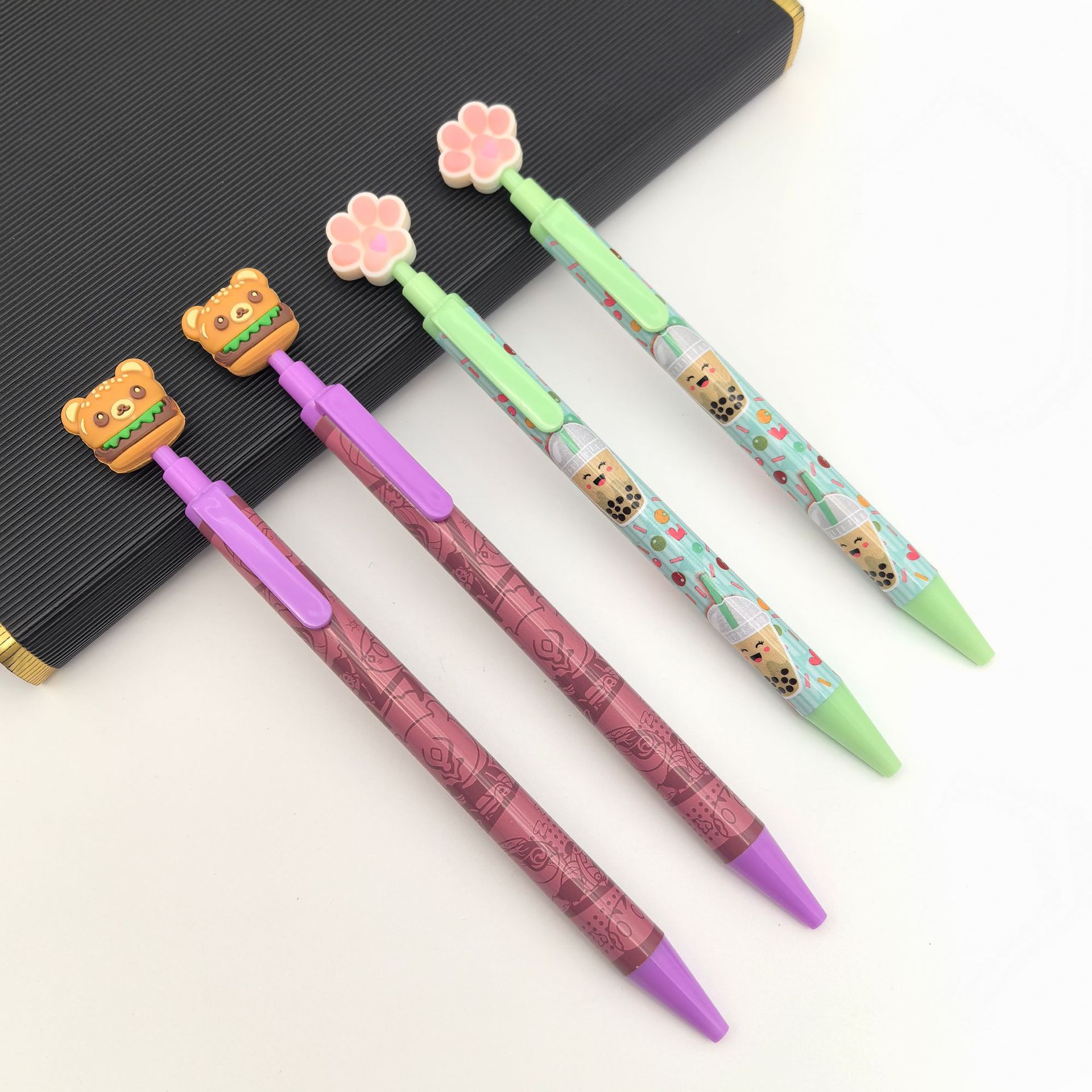 Personalizada muñeca de transferencia térmica dibujos animados creativos Diy bolígrafo de película de flores bolígrafo de regalo de plástico