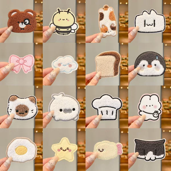 2026 New Fun Seamless Hair Clips Cartoon Cute Velcro Sweet Autumn/Winter Hair Styling Tool for Bangs