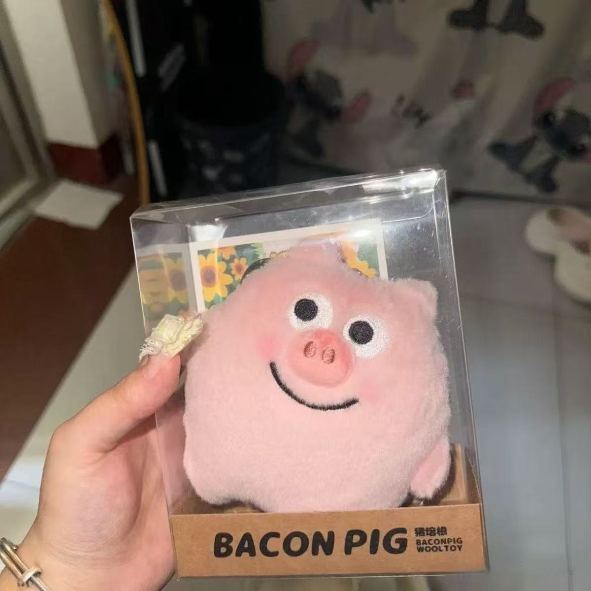 可爱超萌培根猪毛绒挂件书包包包挂饰公仔玩偶钥匙扣新款爆款