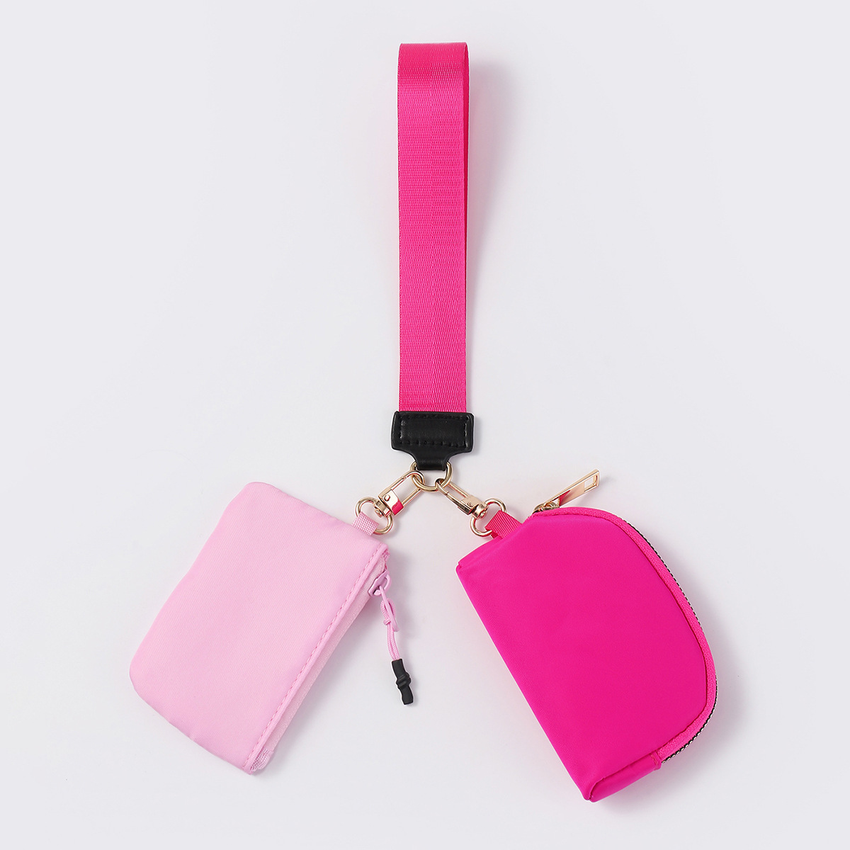 Bolso de muñeca transfronterizo LULU con el mismo estilo Mini bolso de color de moda portátil Estuche para llaves de almacenamiento impermeable de nailon