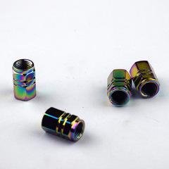 Colorful aluminum alloy valve caps for cars and motorcycles, colorful valve caps, hexagonal valve caps