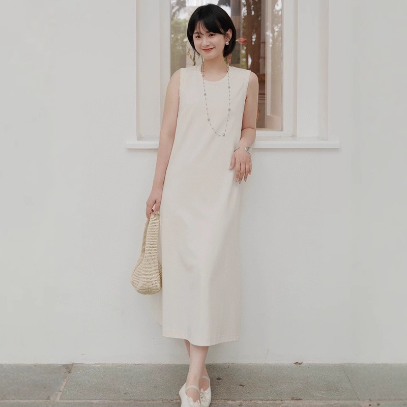 Cos Style Women's Clothing Mall Same Style Standard Version Cotton Ruffled Long Dress Women's 2025 Summer New Product