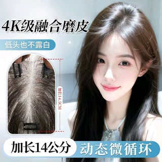夏季轻薄刘海加长假发片女轻薄透氧补发片隐形无痕增发刘海假发片