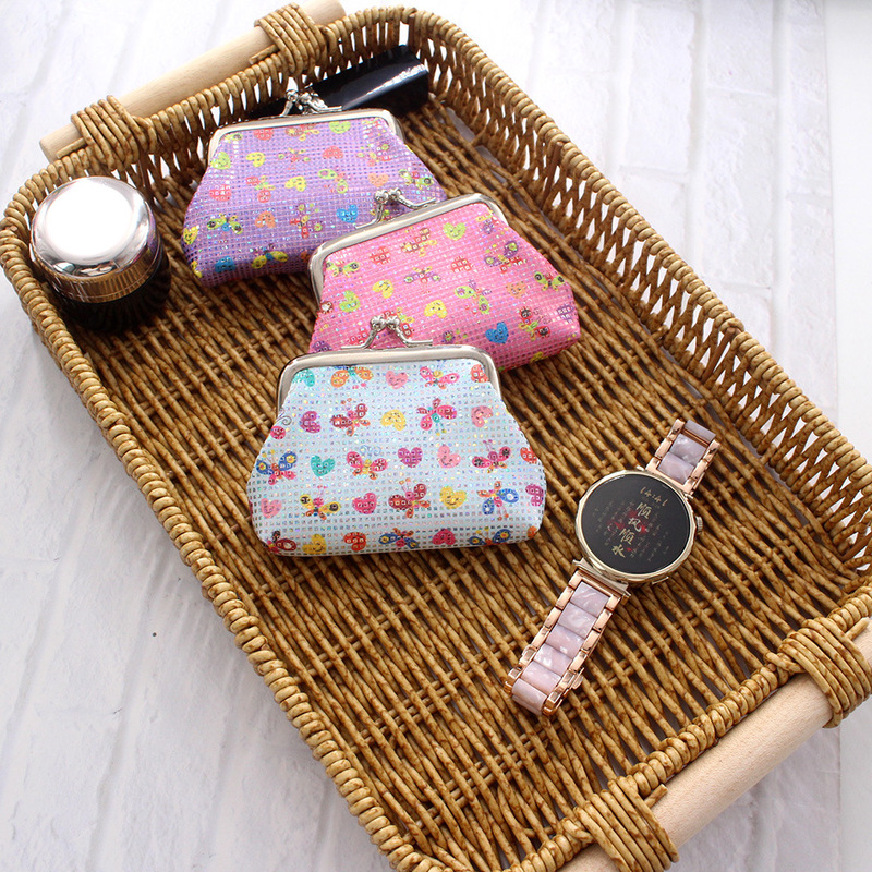 2025 New Summer Mini Buckle Coin Purse Pu Laser Clip Bag Cute Little Bee Coin