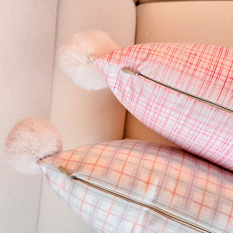 La amistad entre gatos y perros, almohada, funda de almohada, sofá de sala de estar, almohada, impresión de cabecera, almohada de cintura abstracta, bola de pelo