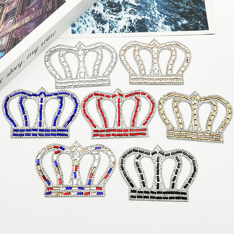 Joyas de diamante de corona accesorios de ropa parche autoadhesivo zapatos sombreros diamante de cristal DiDi joyas de decoración diamante