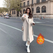 双面绒毛呢大衣女2025年秋冬新款韩版宽松中长款赫本风毛呢外套