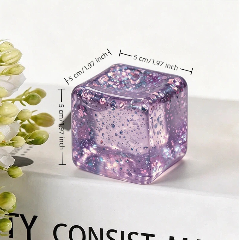 5cm gold powder ice cube-purple
