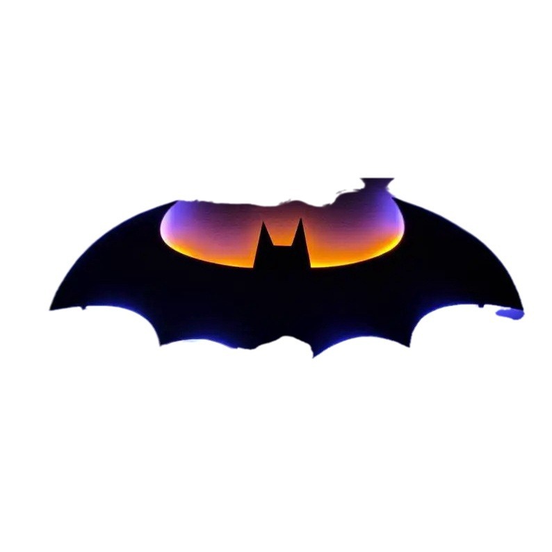 40cm 3D Justice League Batman colorido noche luz sala de estar dormitorio niños plug-in control remoto LED lámpara de pared