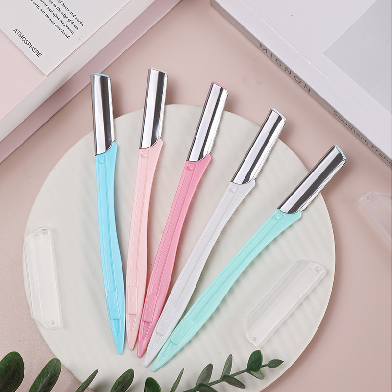 Cross-Border Best-Selling Macro Blade Eyebrow Trimmer Candy Color Shaving Blade Makeup Beauty Tool Manufacturer Wholesale