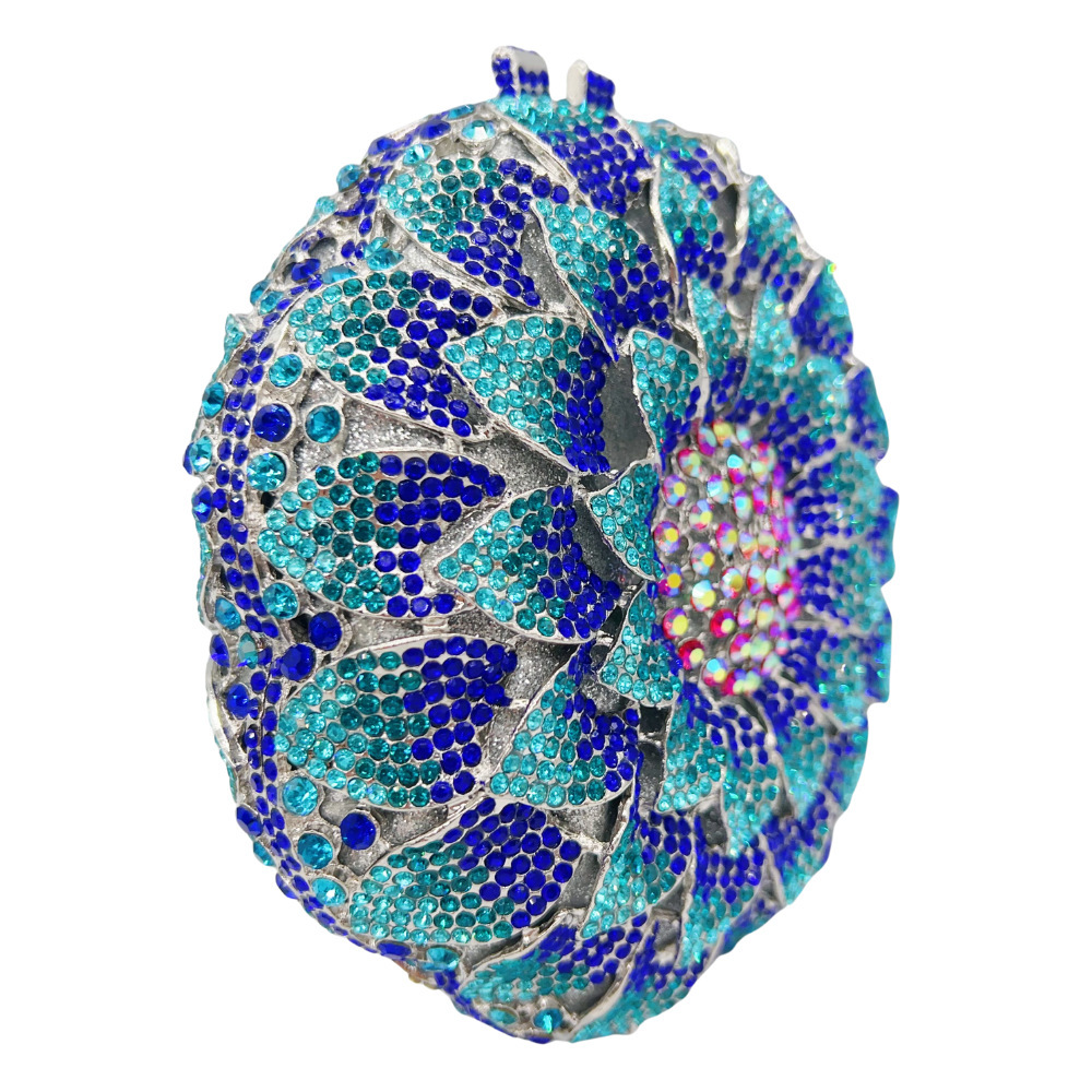 Stone clutch girasol bolso de diamantes hueco con diamantes vestido de cena bolso de banquete bolso de mujer