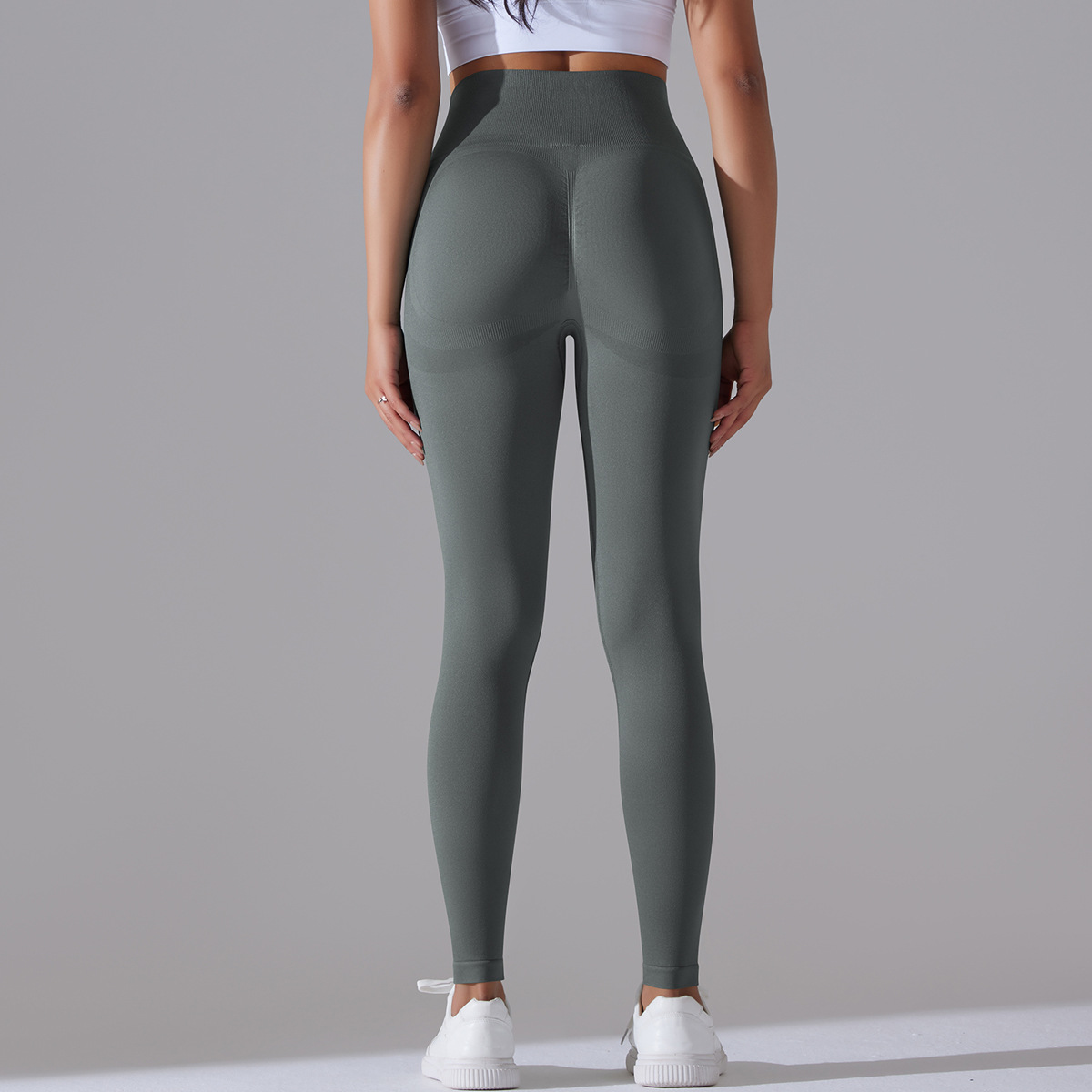 Modern Style Simple Style Solid Color Nylon Cotton Blend Active Bottoms Leggings display picture 82