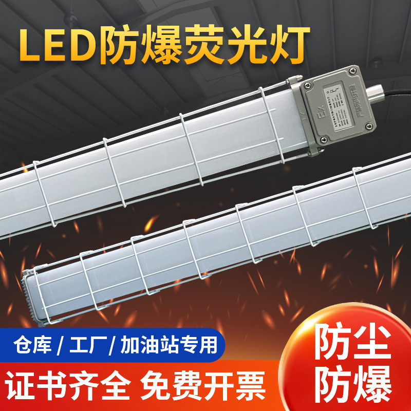 Led Explosion-Proof Light Warehouse Factory Kitchen Industrial Gas Station Special Explosion-Proof Daylight Lighting Fluorescent Light