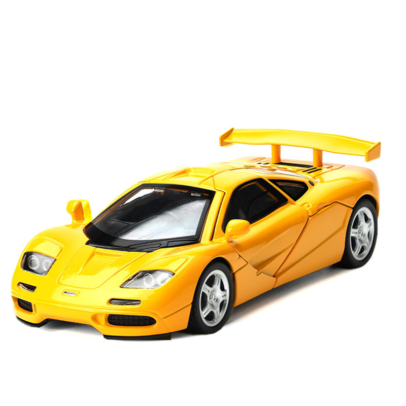 1:32 Mclaren F1 Alloy Car Model Toy with Realistic Sound and Light, Pull-Back Car, Boys' Sports Car Model Ornament